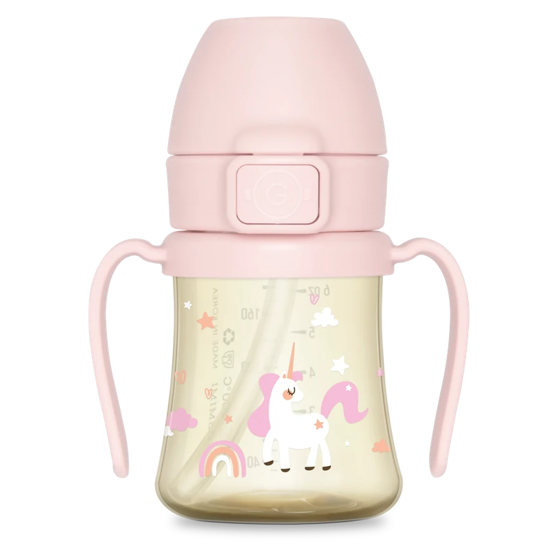 PPSU straw cups — Unicorn, 200 ml
