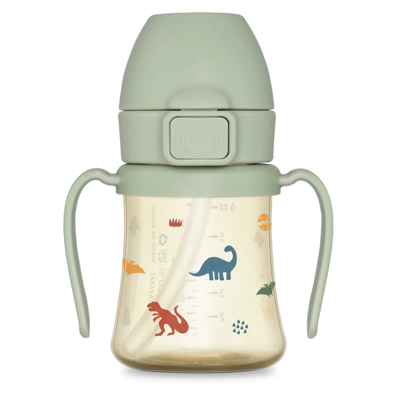 PPSU straw cups — Dino, 200 ml