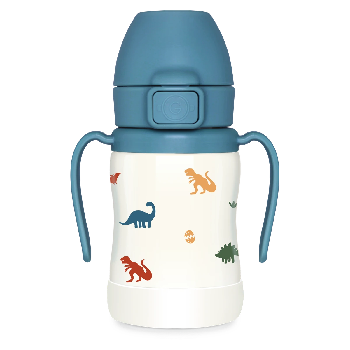 Stainless steel straw cups — Dino, 200 ml