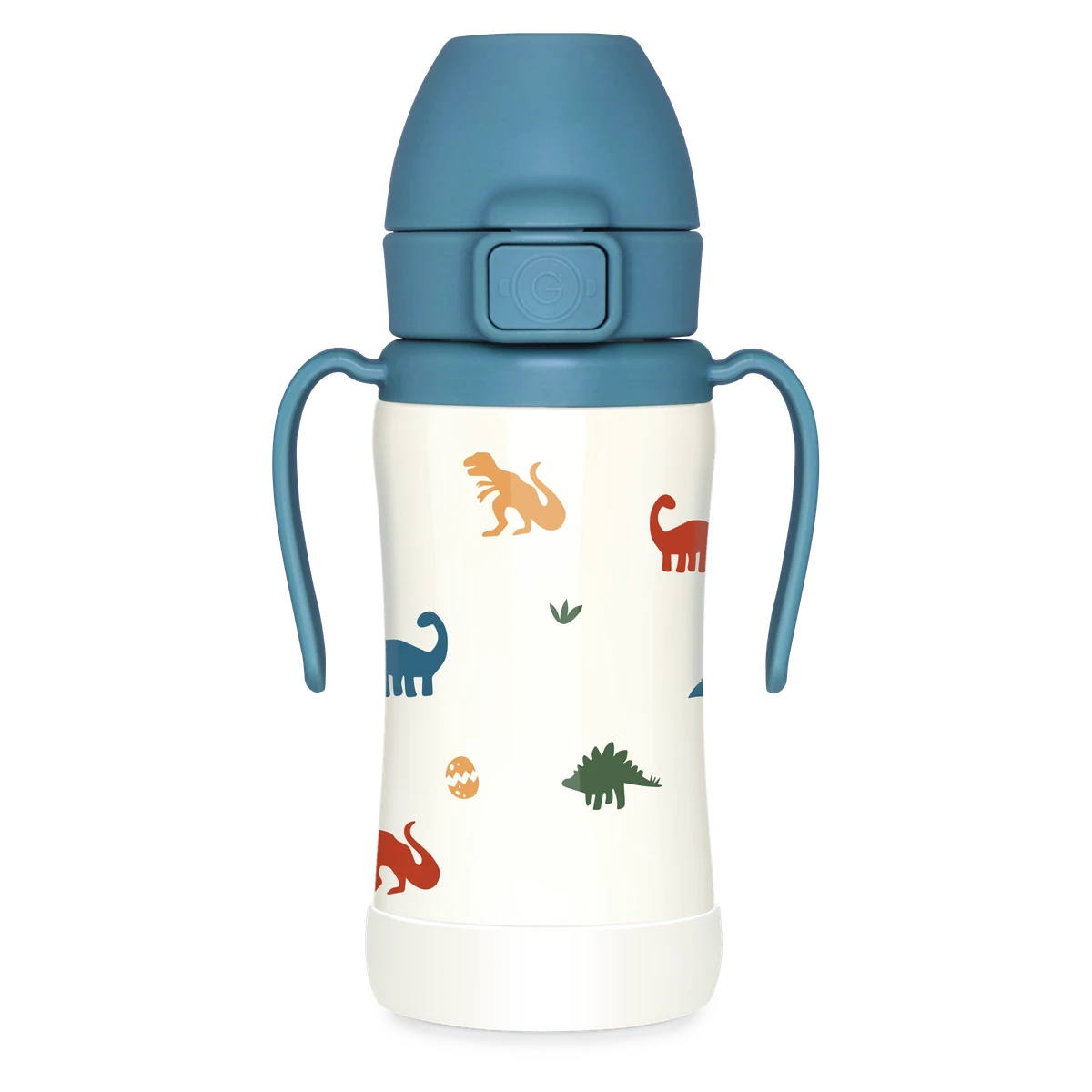 Stainless steel straw cups — Dino, 300 ml