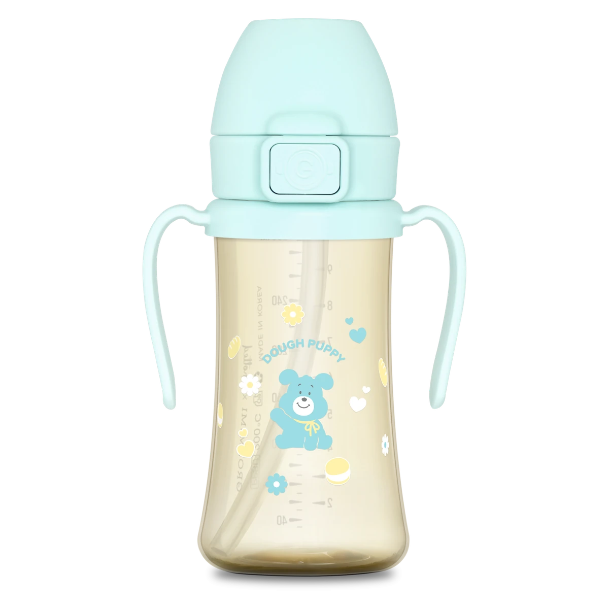 PPSU straw cups — Dough Puppy, 300 ml