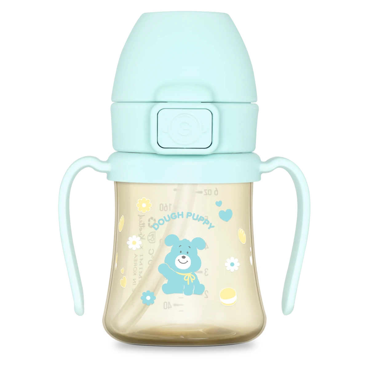 PPSU straw cups — Dough Puppy, 200 ml