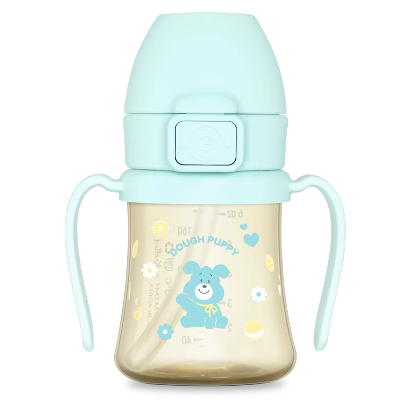 PPSU straw cups — Dough Puppy, 200 ml