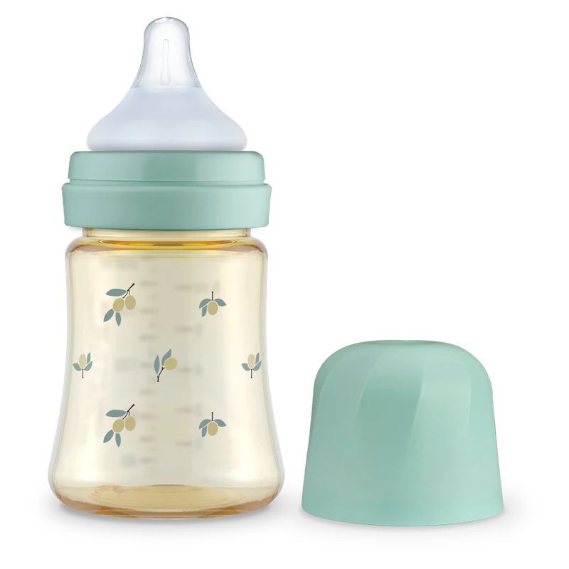 GROSMIMI PPSU dojčenská fľaša Olive 200 ml – cumlík fáza 1, pomalý prietok