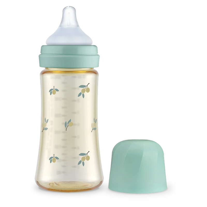 GROSMIMI PPSU dojčenská fľaša Olive 300 ml – cumlík fáza 2, stredný prietok