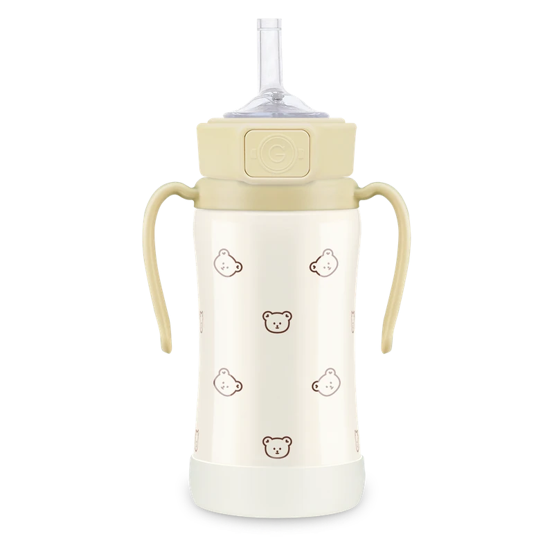 GROSMIMI nerezový termo tréningový pohárik so slamkou Dotgom 300 ml
