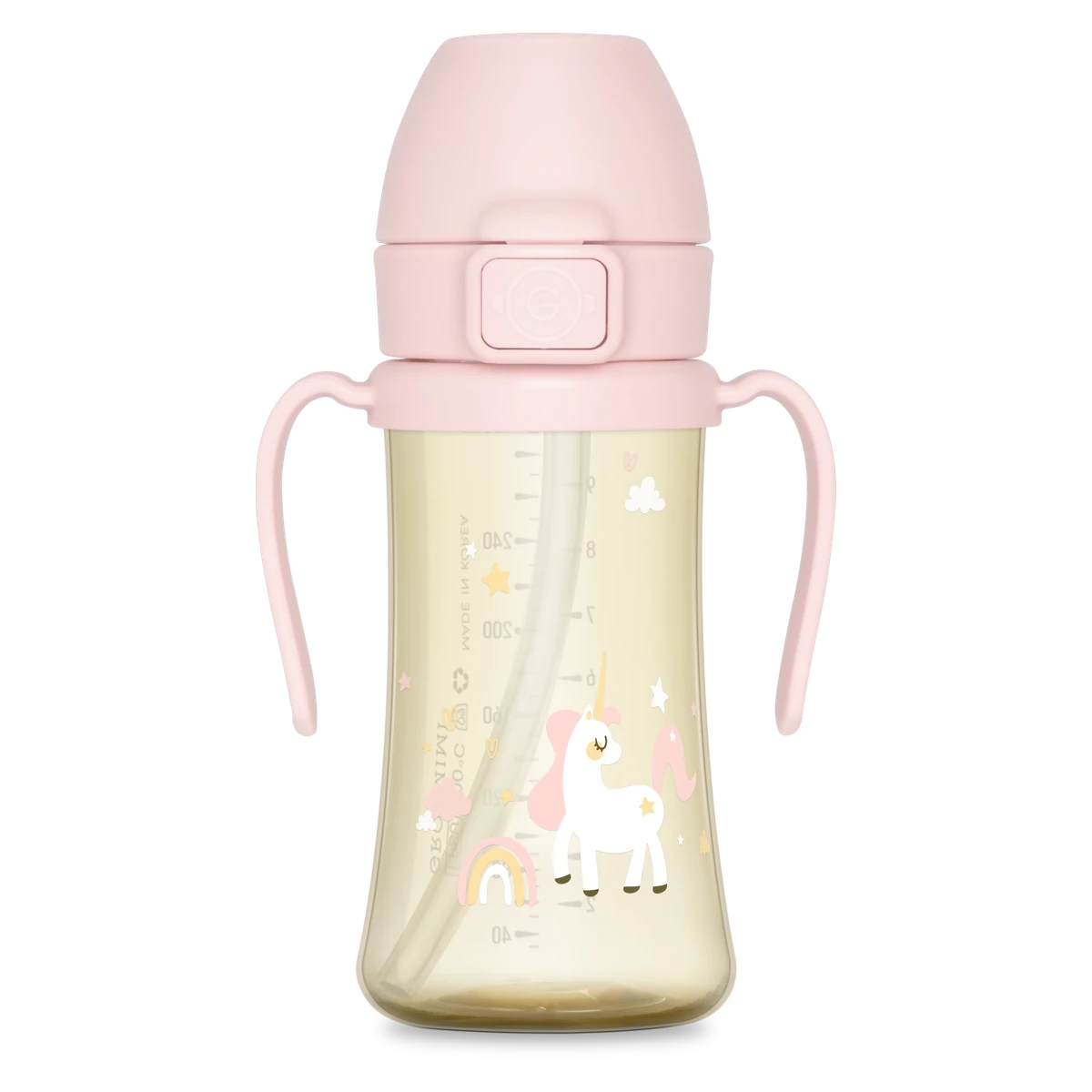 PPSU straw cups — Unicorn, 300 ml