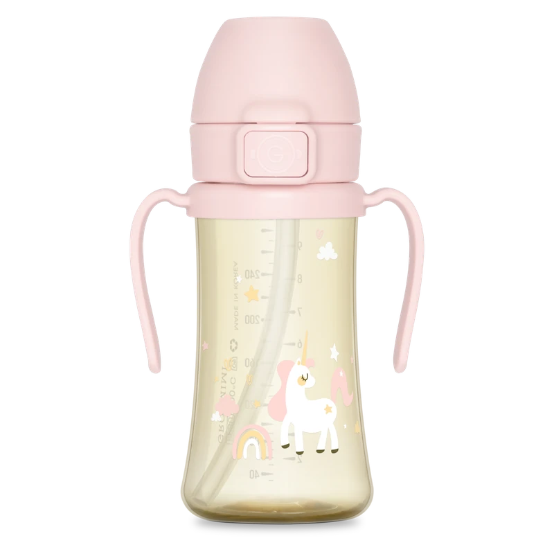 PPSU straw cups — Unicorn, 300 ml