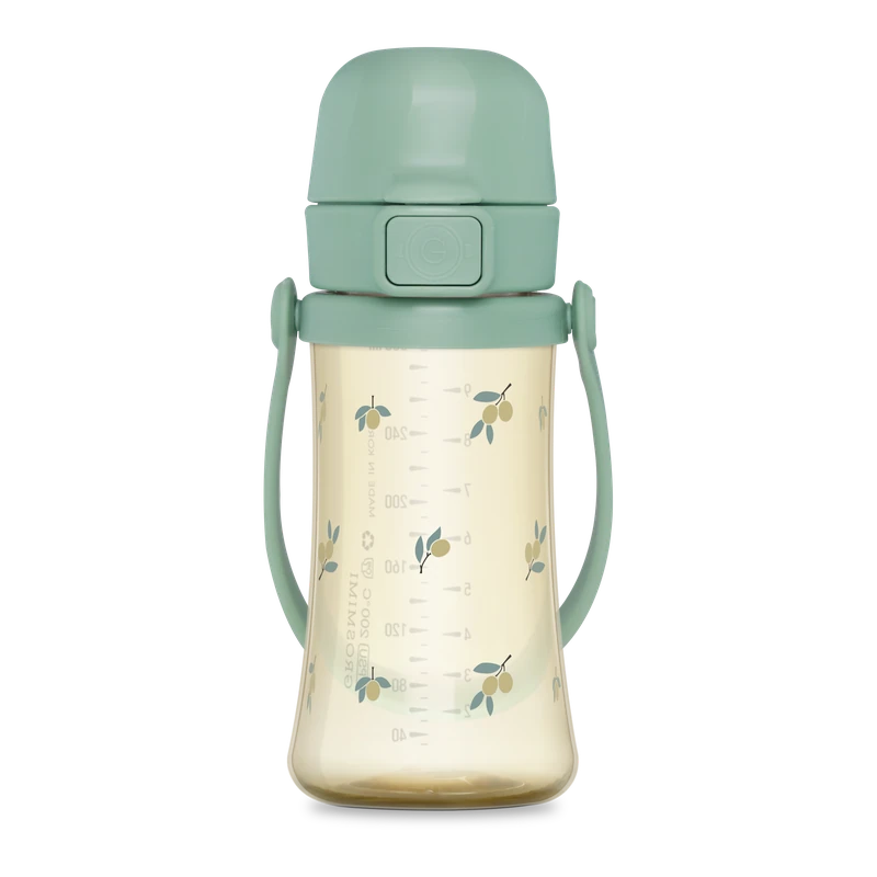 GROSMIMI PPSU detská fľaša na pitie Tumbler Olive 300 ml